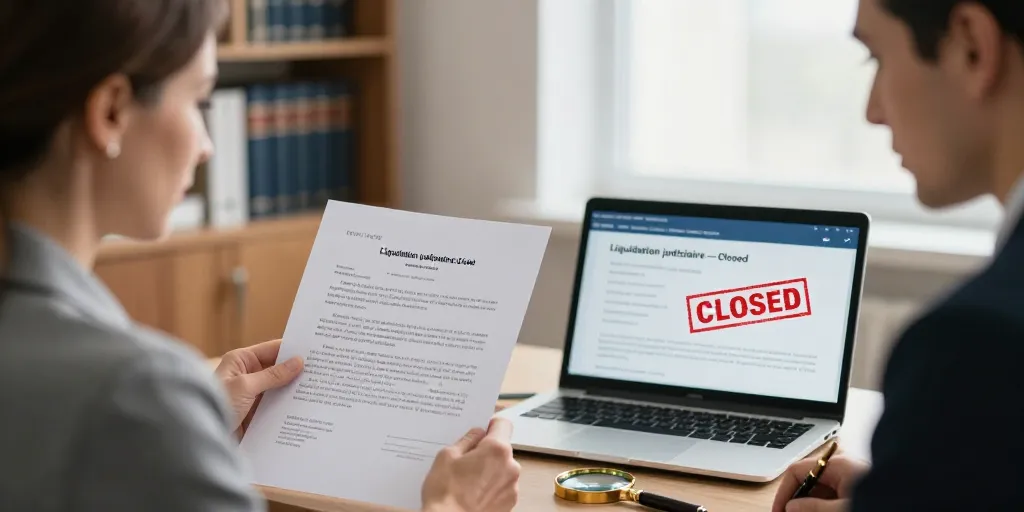 comment savoir si une liquidation judiciaire est clôturée